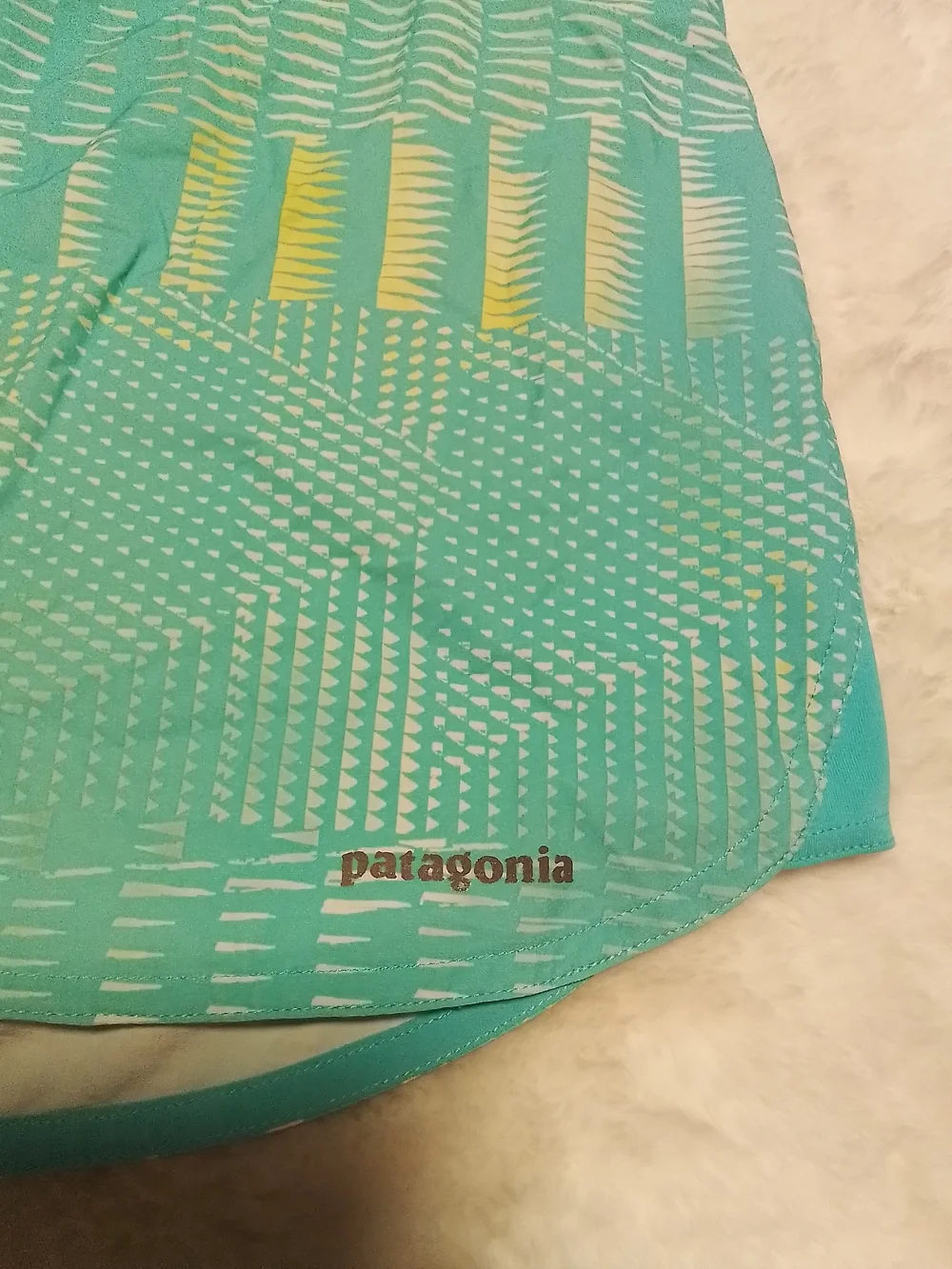 Patagonia Teal Patterned Athletic Skort